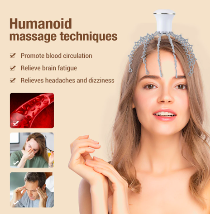 Miniatura 3 de PULPO MASAJEADOR DE CABEZA RECARGABLE